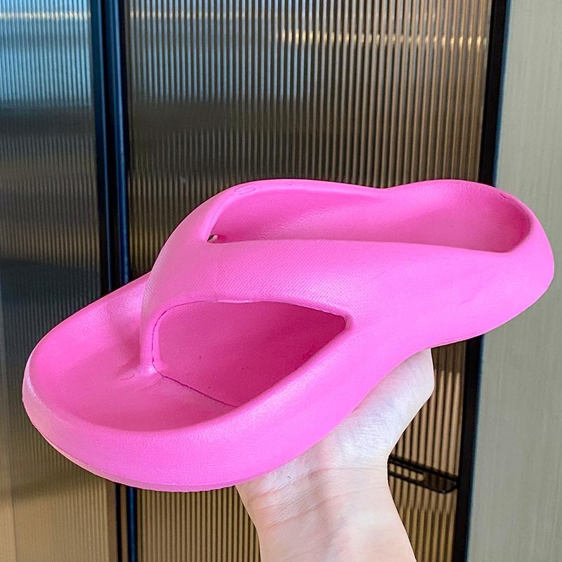 Flip-flops women's summer new beach pinch slippers women's heightening non-slip outer wear seaside