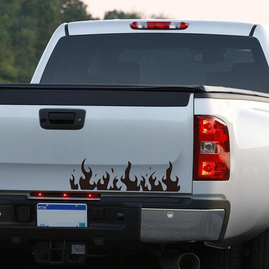 Flame Decals Waterproof Motorcycle Stickers Waterproof Helmet Decals Adhesive Graphics for Skateboards Motorcycles Bikes