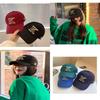 Stylish Korean Brand K Letter Embroidered Round Top Curved Brim Baseball Cap Unisex Casual Sunscreen Breathable Hat