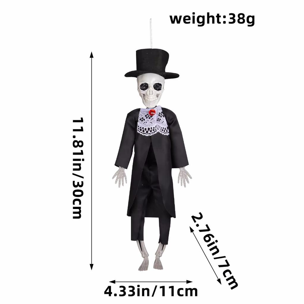 Haunted House Halloween Decoration Skeleton Bride And Groom Hanging Decoration Bride And Groom Ghost Couple Secret Room Props