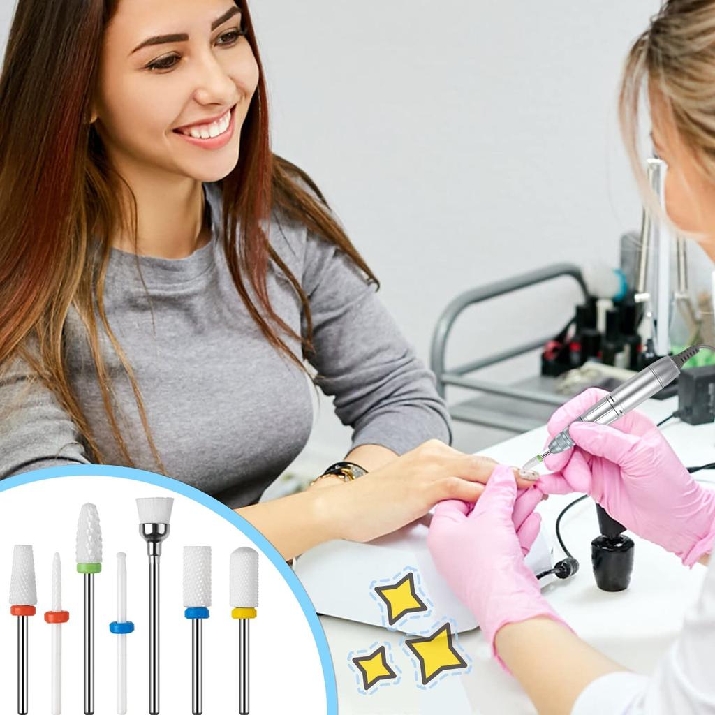 Madenia Nail Bit for Nail Machine Grinding Bit Grinding Nail Head Polishing Drill Bit for Nail Polishing Nail Care Cuticle Treatment Polishing Bit Set