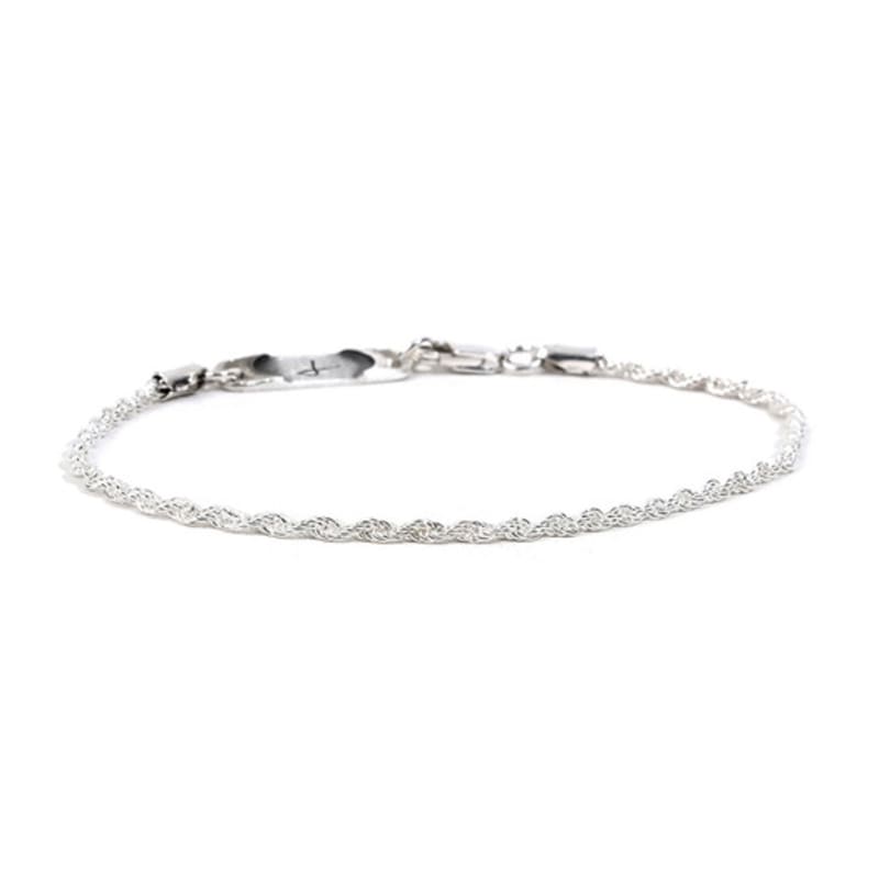 SEWNSWEN SILVER SLIM INTERLACE CHAIN BRACELET