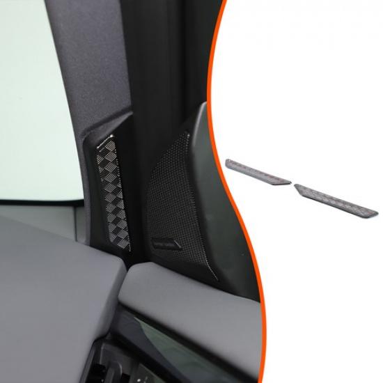 Black Stainless Steel Front A-Pillar Air Vent Mesh Cover Trim For BMW X3 G45 25+