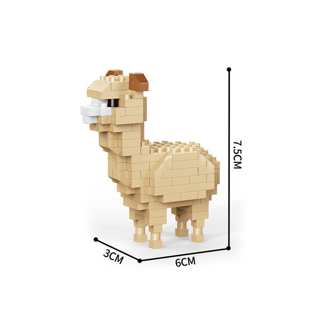 Crazy Animal Mini Toy Building Blocks - Sheep, Zebra, Cow, Camel, Alpaca DIY Stress Relief, Adorable Desktop Animal Decorations