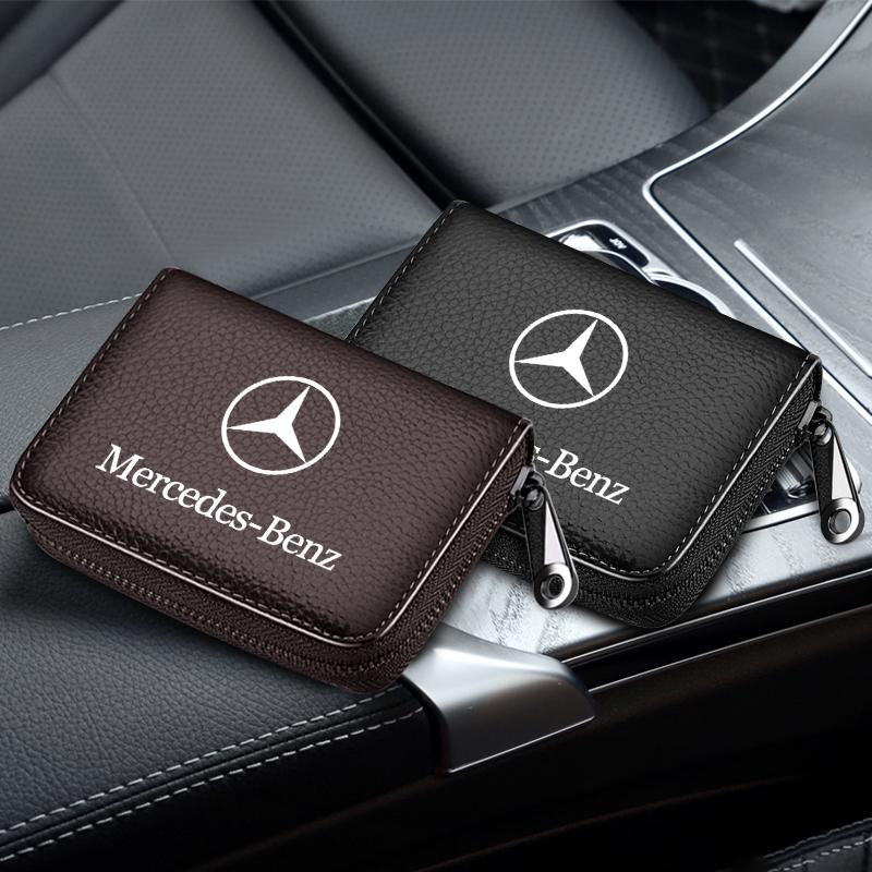 Genuine Leather Car Drivers License ID Card Passport Card Wallet For Mercedes-Benz AMG C500 C200 C300 A B C E GLA CLA GLK GL ML GLE W204 W205 W203