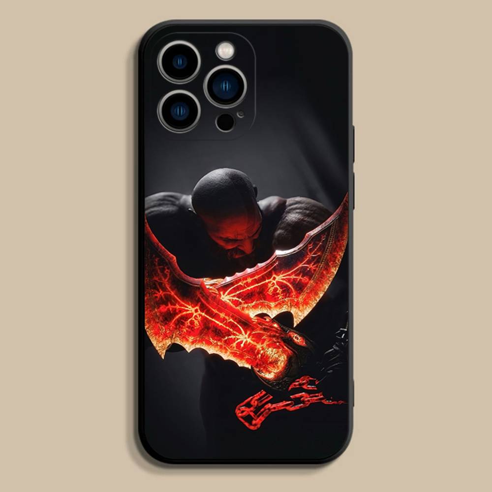 Game G-God of W-War Game Phone Case For iPhone 17,16,15,14,13,12,11,Pro,Max,Plus,E,SE4,Air,Mini Black Soft Cover