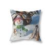 Cute Snowman Merry Christmas Print Pattern Cushion Cover Home Living Room Sofa Decoration Square Pillow Pillow Cover