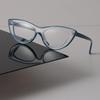 Luxuriöse Cat-Eye-Rahmenbrille Damen Herren Minimalistisch Transparent Brille Cool Klare Gläser Rahmenbrille