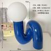 Nordic Postmodern Resin Desk Lamp Retro Bedroom And Living Room Creative Glass Lampshade Glass Lampshade Moon Study Desk Lamp