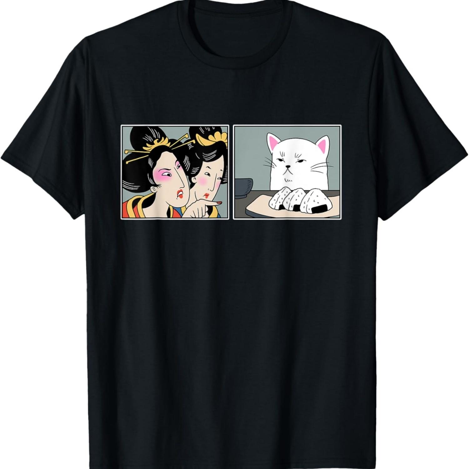 Japanese women yelling at cat meme Traditional Japan T-Shirt S