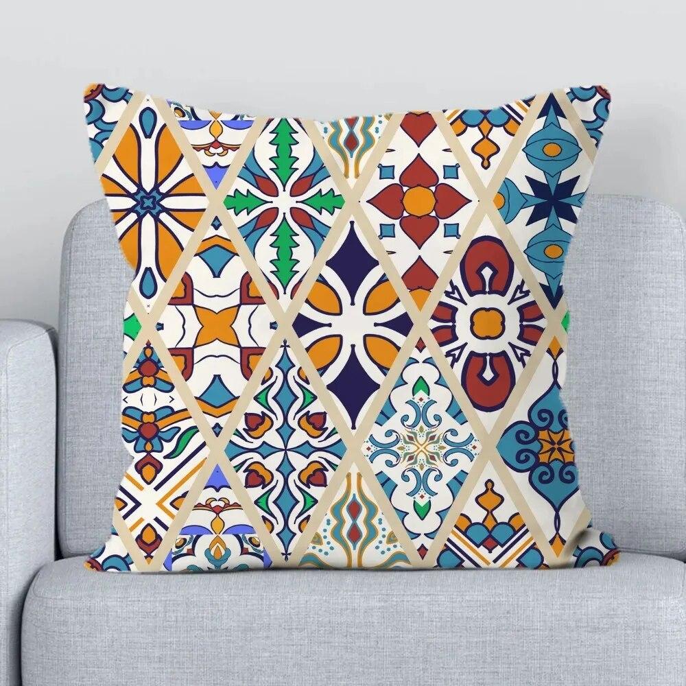 

Автомобиль Гостиная Диван Чехлы Простой Геометрический Узор Роскошные Украшения Дома Наволочка 40x40cm