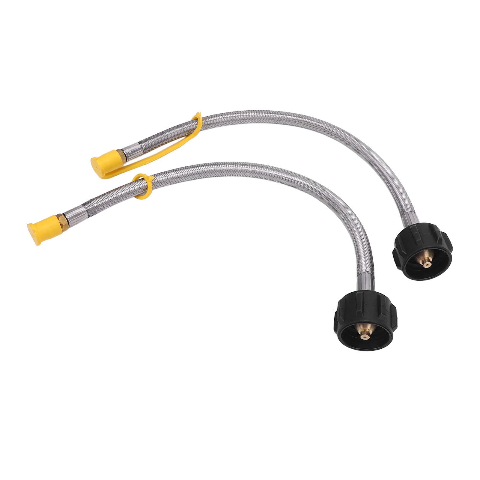 

2PCS 1 4 Inch Male NPT RV Hose with QCC1 Type1 Connector for 20lb to 40lb Dual Tank and Vertical Regulator 15in Long