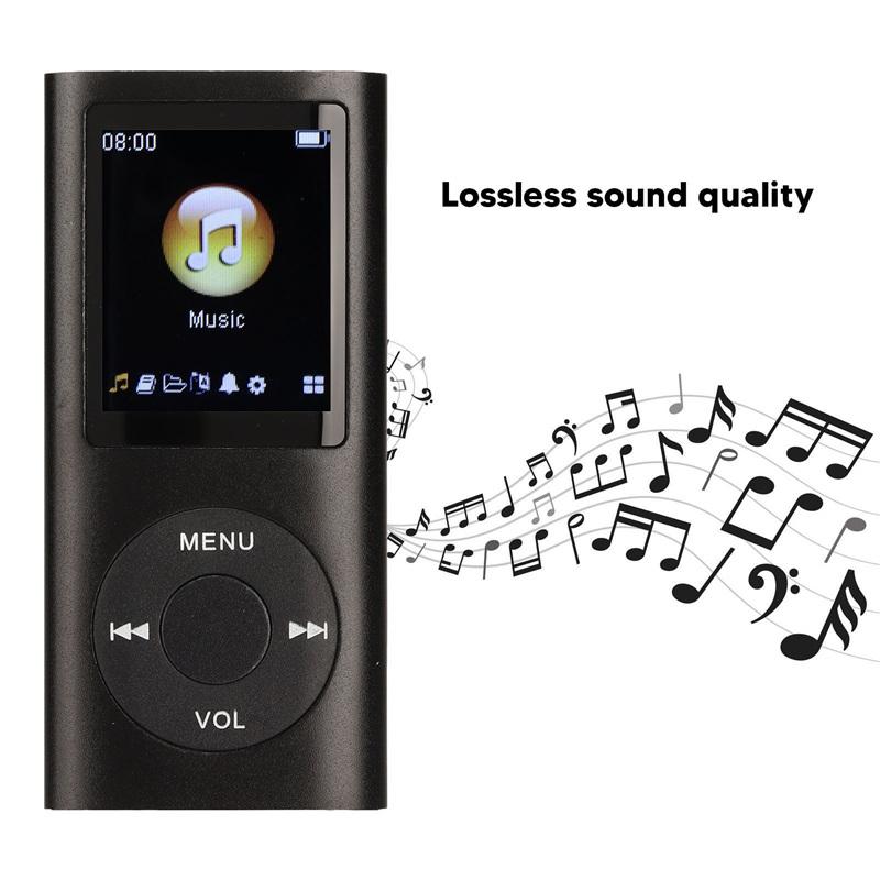 1.8 Inch LCD Screen MP3 Player Stylish Multifunctional Lossless Sound Slim Portable MP3 Music Player