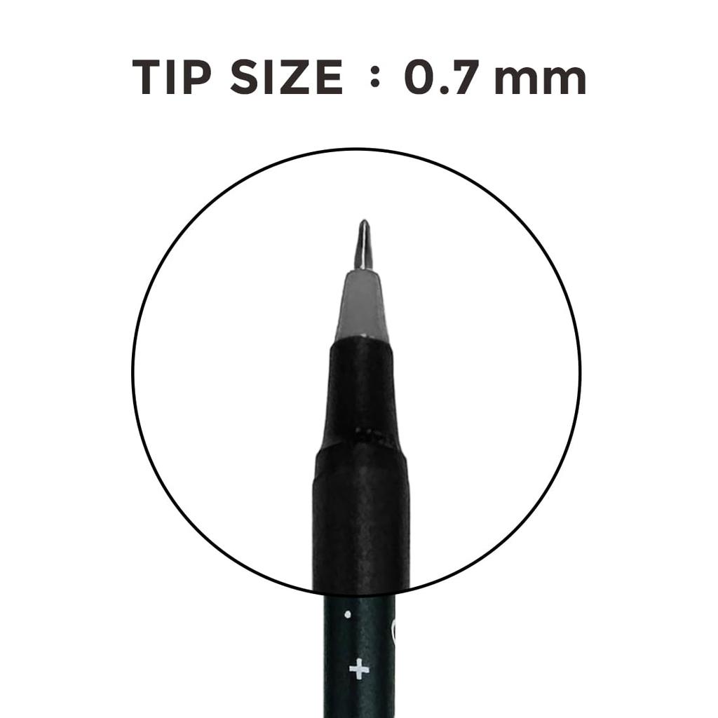 Pentonic Cipher 0.7mm Black Ink Ball Pen Smooth Writing for Office School Home Use Low Viscosity Ink Pack of 1 X 10pcs