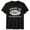 Made In 1987 Unisexs T Shirt 39th Birthday Gift All Original Parts