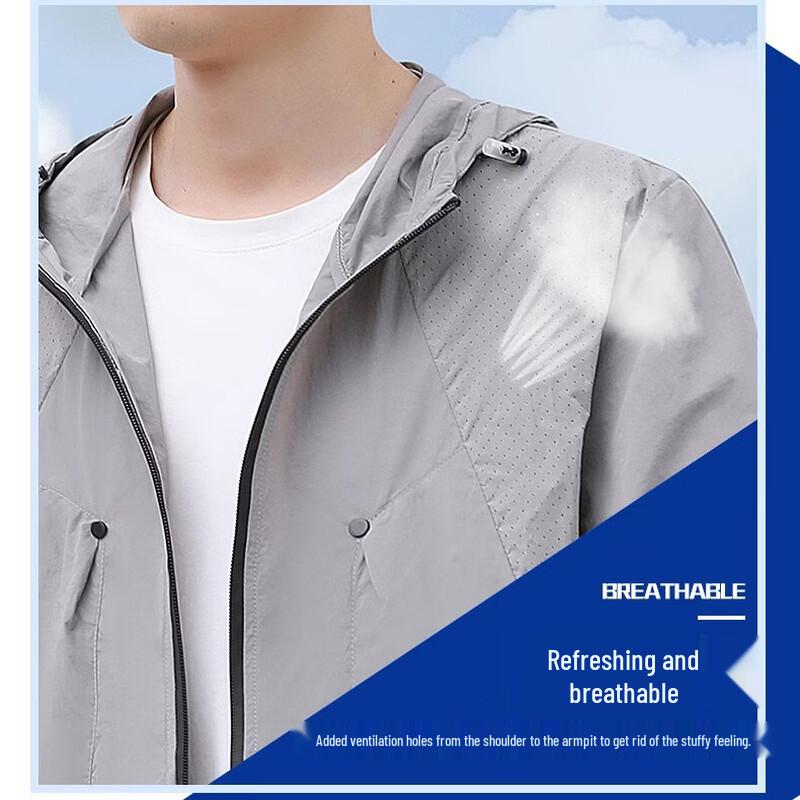 Pierre Cardin Men's Hooded Lightweight Sun Protection Jacket