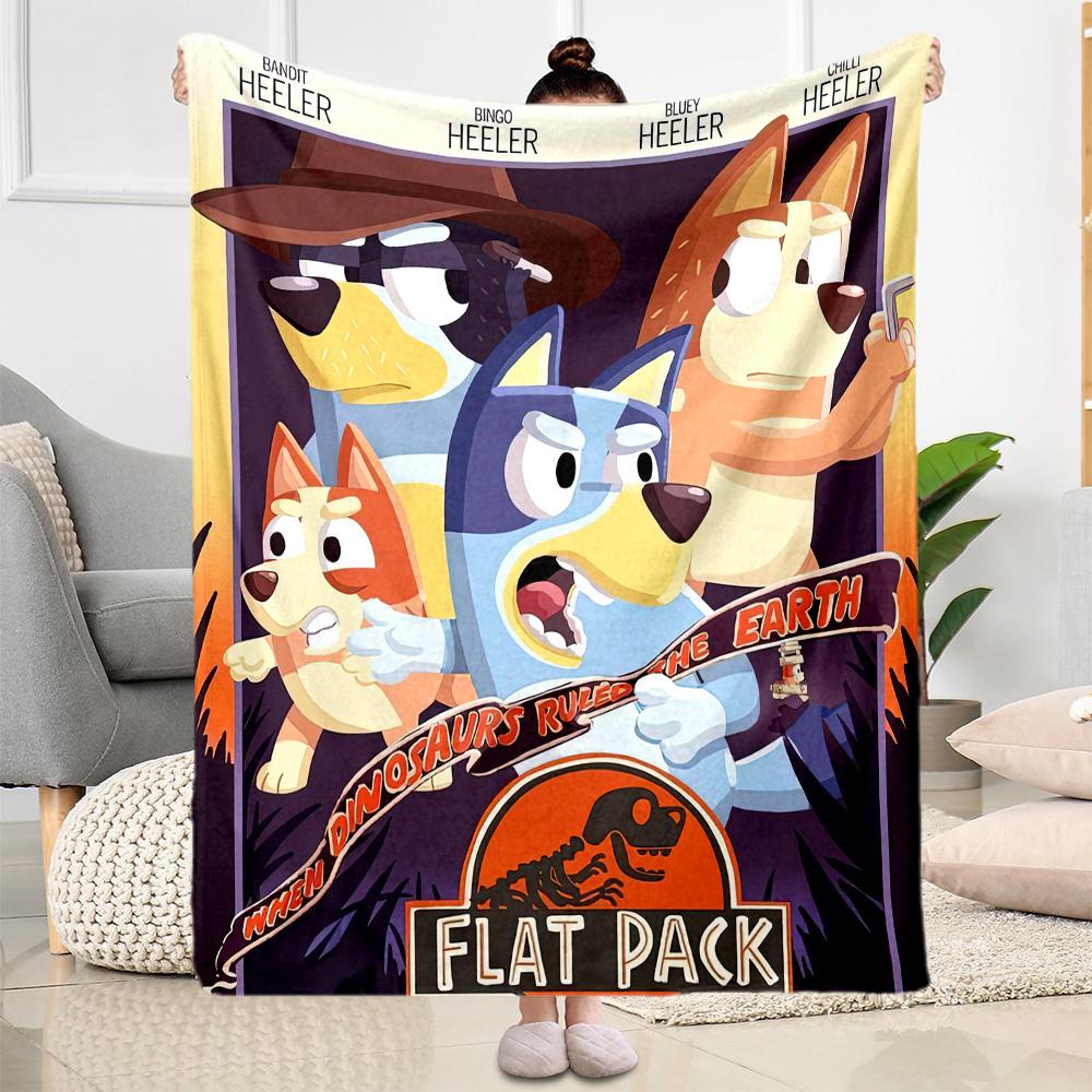 Bluey Style Blankets are suitable for living rooms,making them an ideal choice for outdoor travel and gifts.