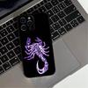 Ausgefallene Dunkle Gothic Skorpion Handyhülle Für iPhone 17,16,15,14,13,12,11 Plus,Pro Max,XS,Weiches Silikon Schwarze Hülle