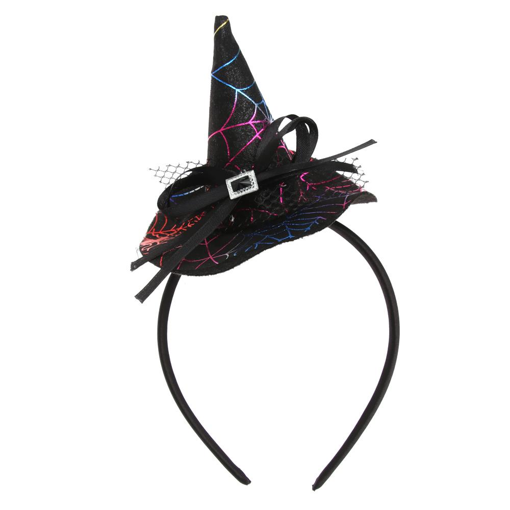 Pumpkin Witch Hat Festival Skull Headband Props Point Cap Performance Props Party Hairband Decor Headwear Halloween Headband