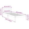 VidaXL Cadre de lit extra long sans matelas 80x220 cm bois massif pin, lit, meuble de chambre à coucher, lit en bois, lit 852443