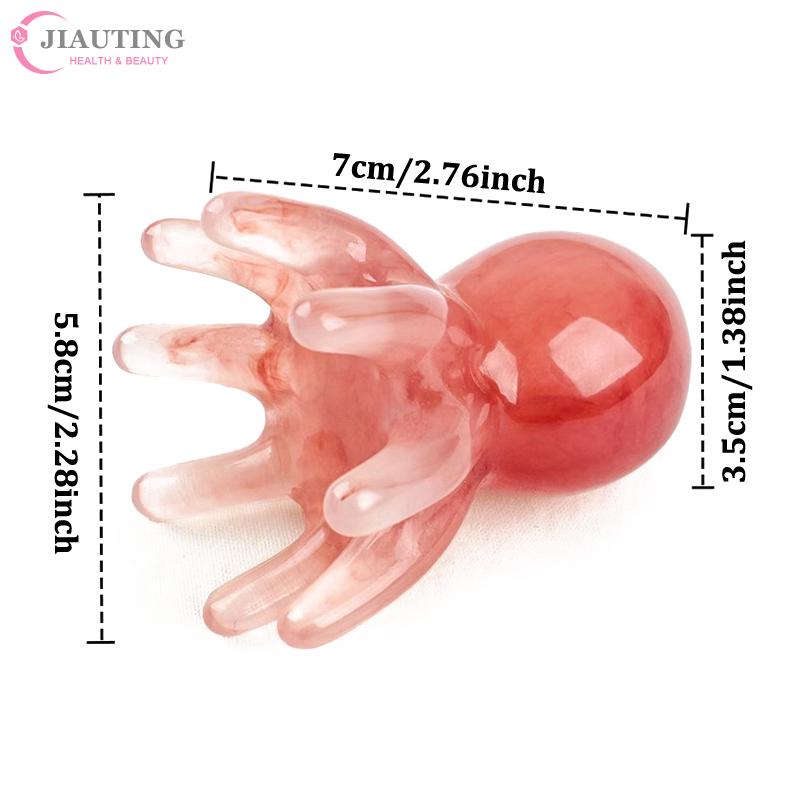 Resin Octopus Comb Head Massager Meridian Scraping Scalp Massage Brush Acupuncture SPA Gua Sha Health Massage Tool