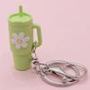 Popular Soft Rubber Stanley Cup Pendant Keychain - Creative Milk Tea Cup Keyring Available