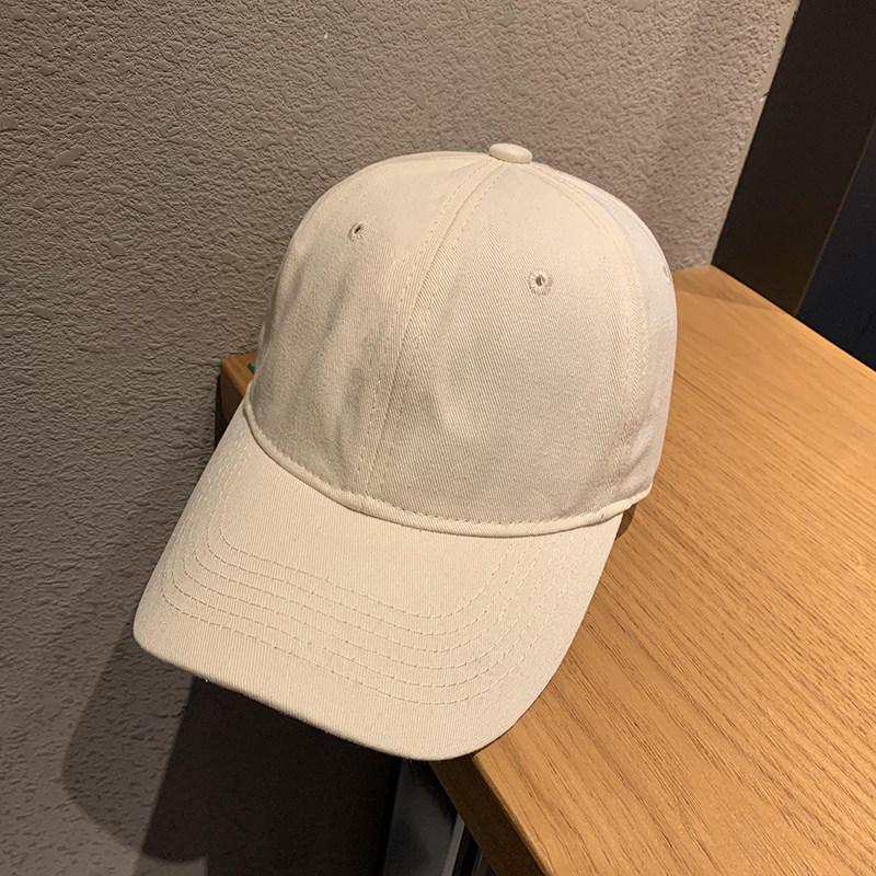 Versatile Duckbill Cap, Casual Trendy Men's Curved Brim Sports Hat, American Solid Color Baseball Hat, Women's Spring and Summer