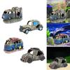 Resin Car Wreck Aquarium Decoration Fish Hideout Aquarium Decor for Aquatic Pets