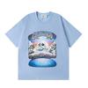 Grenzüberschreitend auf Lager exklusiv Casablanca Doppelgaze reine Baumwolle Unisex T-Shirt Hip-Hop lässig Kurzarm locker Rundhals