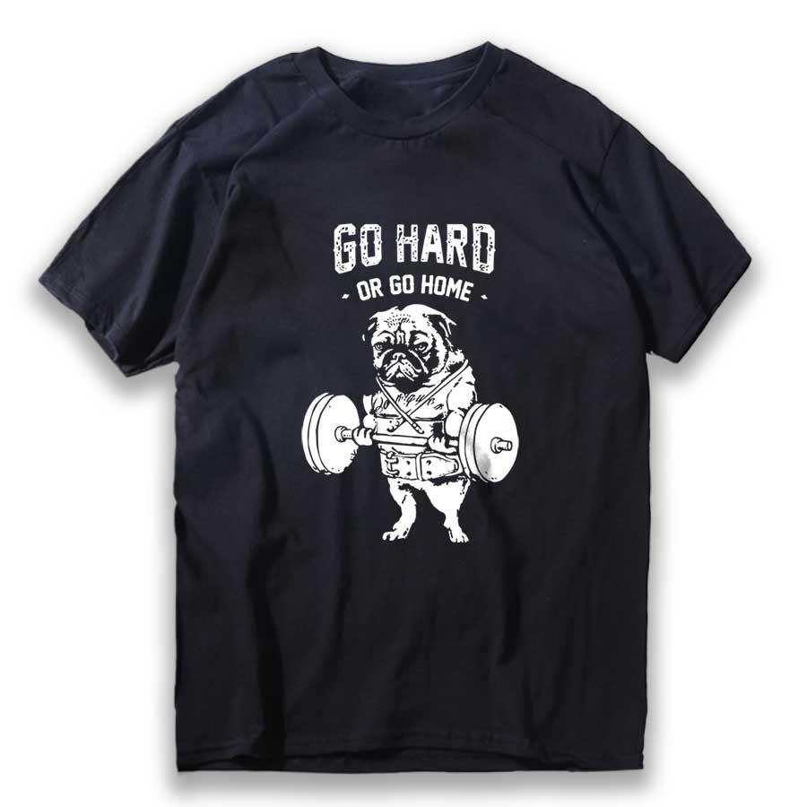 

100% Cotton Casual Pug Life Mens T Shirts Fashion Go Home Or Go Hard Men Tshirt men s Tee Shirts Tops Men T-shirt Men Tee Shirts 4XL