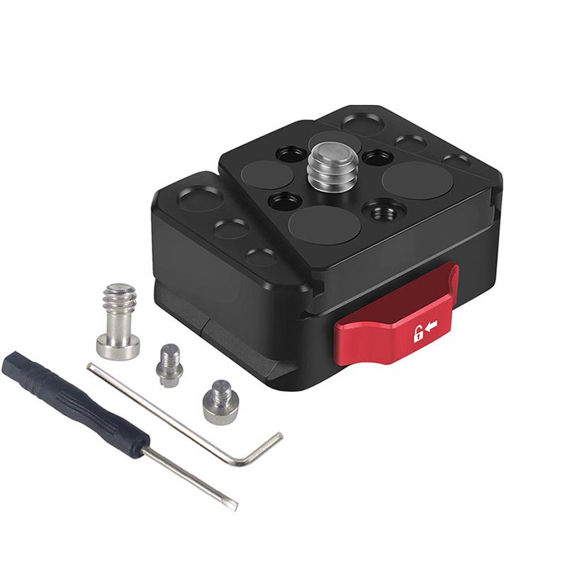 Mini Monitor Mount Plate Quick Release Clamp Fast Switch Install System 1/4 Screw For Action Camera Tripod Slide Rail Stabilizer
