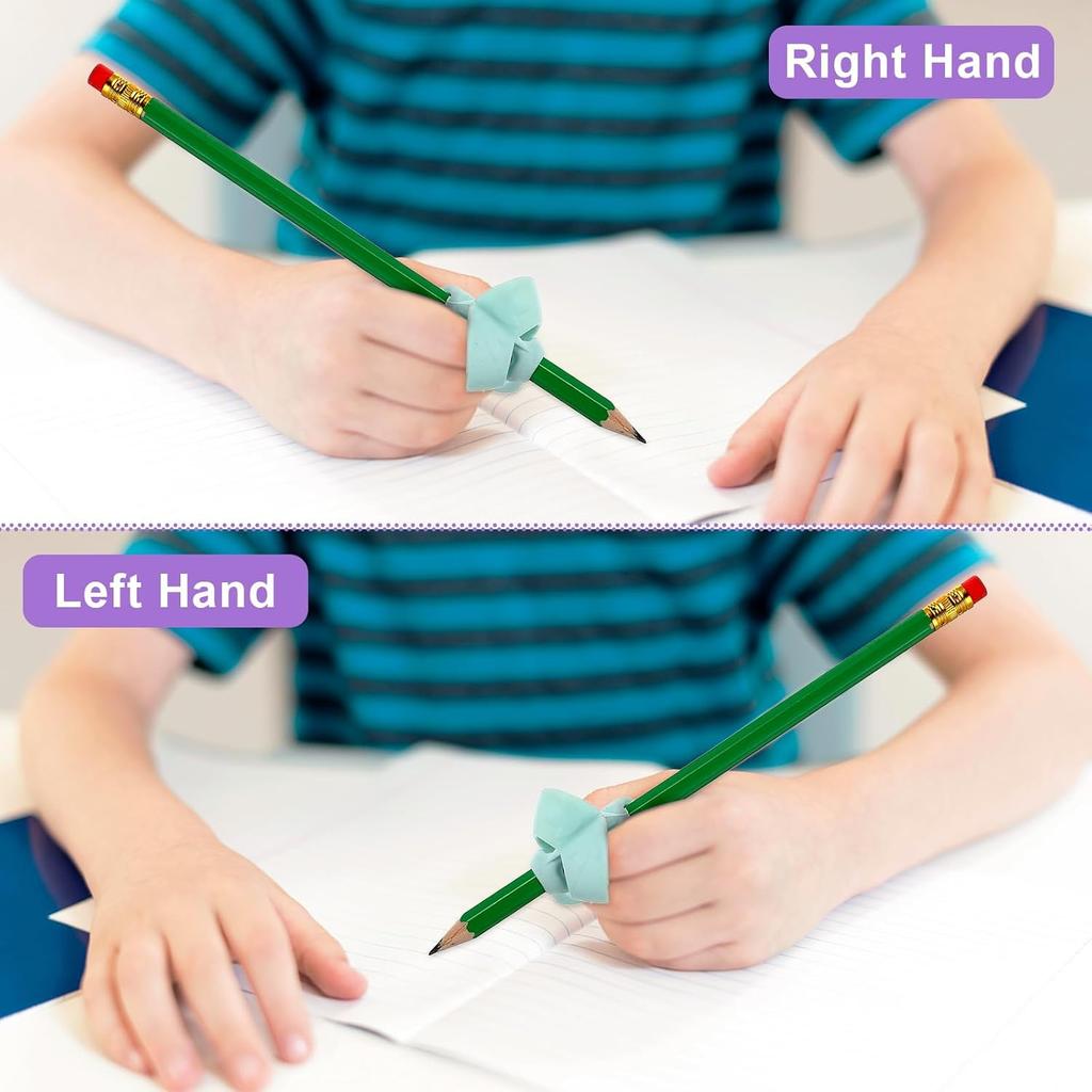 10-Pack Pen Grip Corrector, Writing Posture Aid Tool with Soft Gel Pencil Holder for Handwriting Improvement