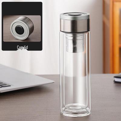 OLOEY Magnetic Lid Insulated Tea Infuser Glass Bottle