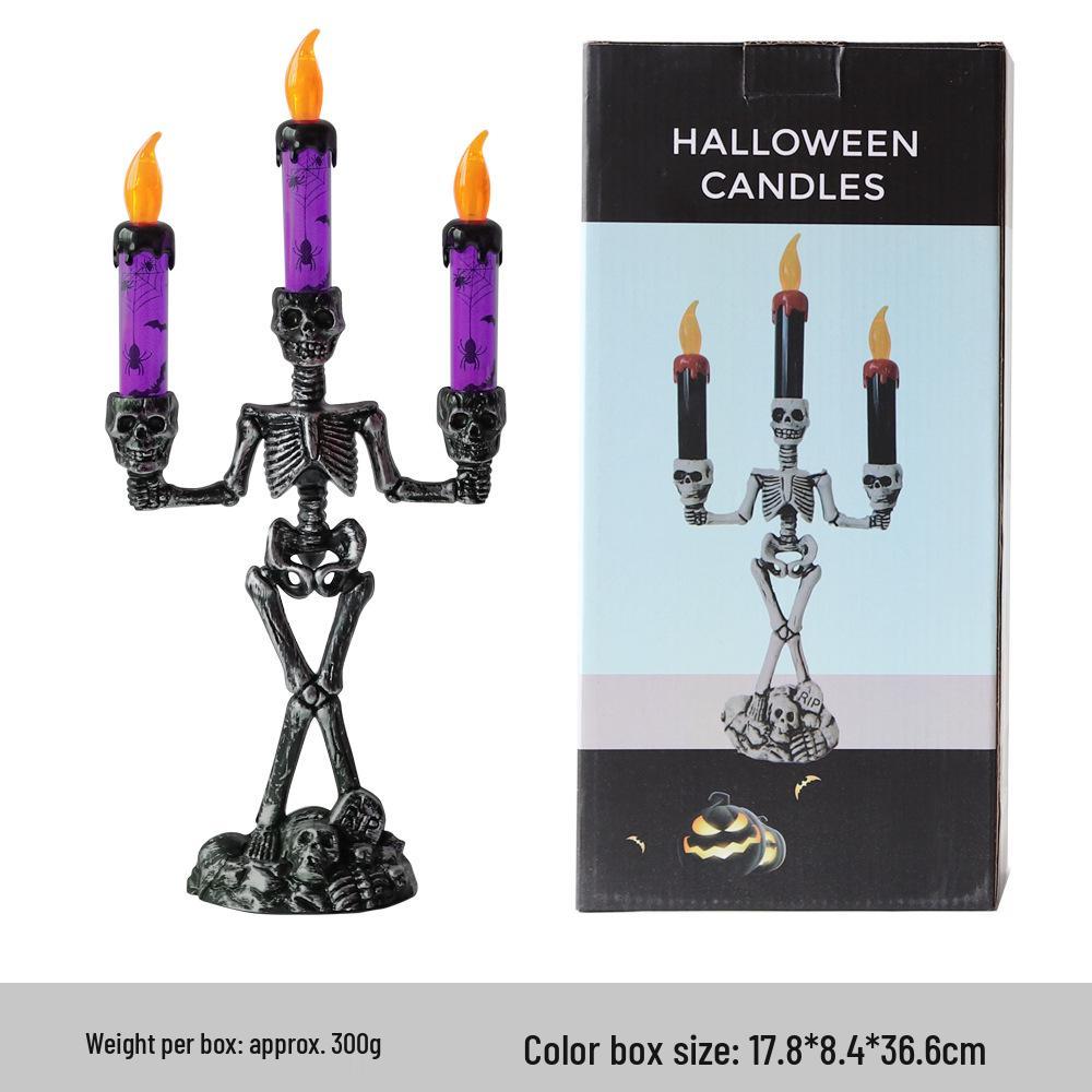 Halloween LED Ghost Hand Skull Candle Lamp Decoration