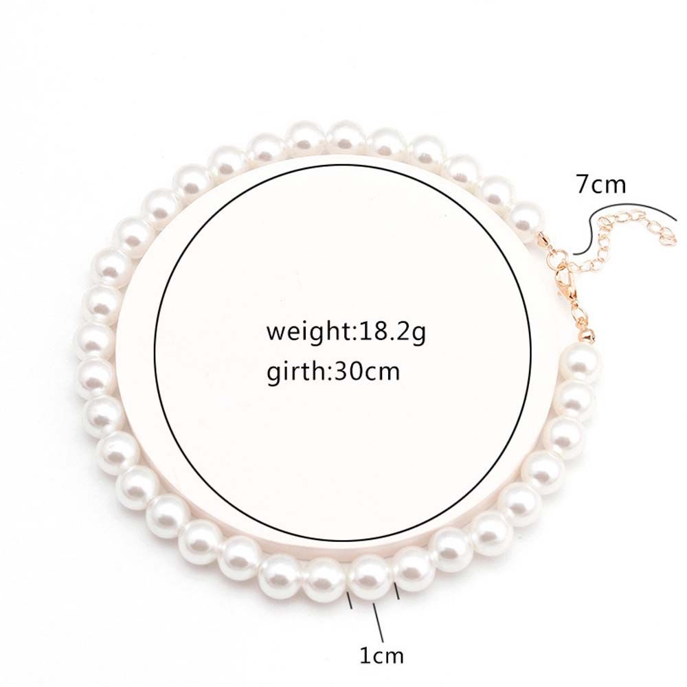 Fashion Jewelry White Pearl Chunky Korean Style Pearl Chokers Clavicle Chains Women Necklaces