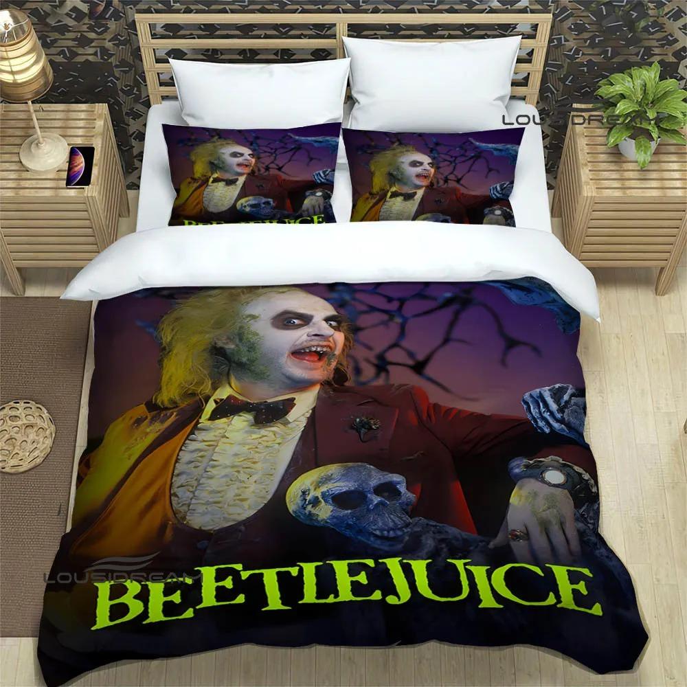 Horrorfilm B-Beetlejuice Bettwäsche-Sets Exquisites Zubehör-Set Bettbezug Bettdecken-Set
