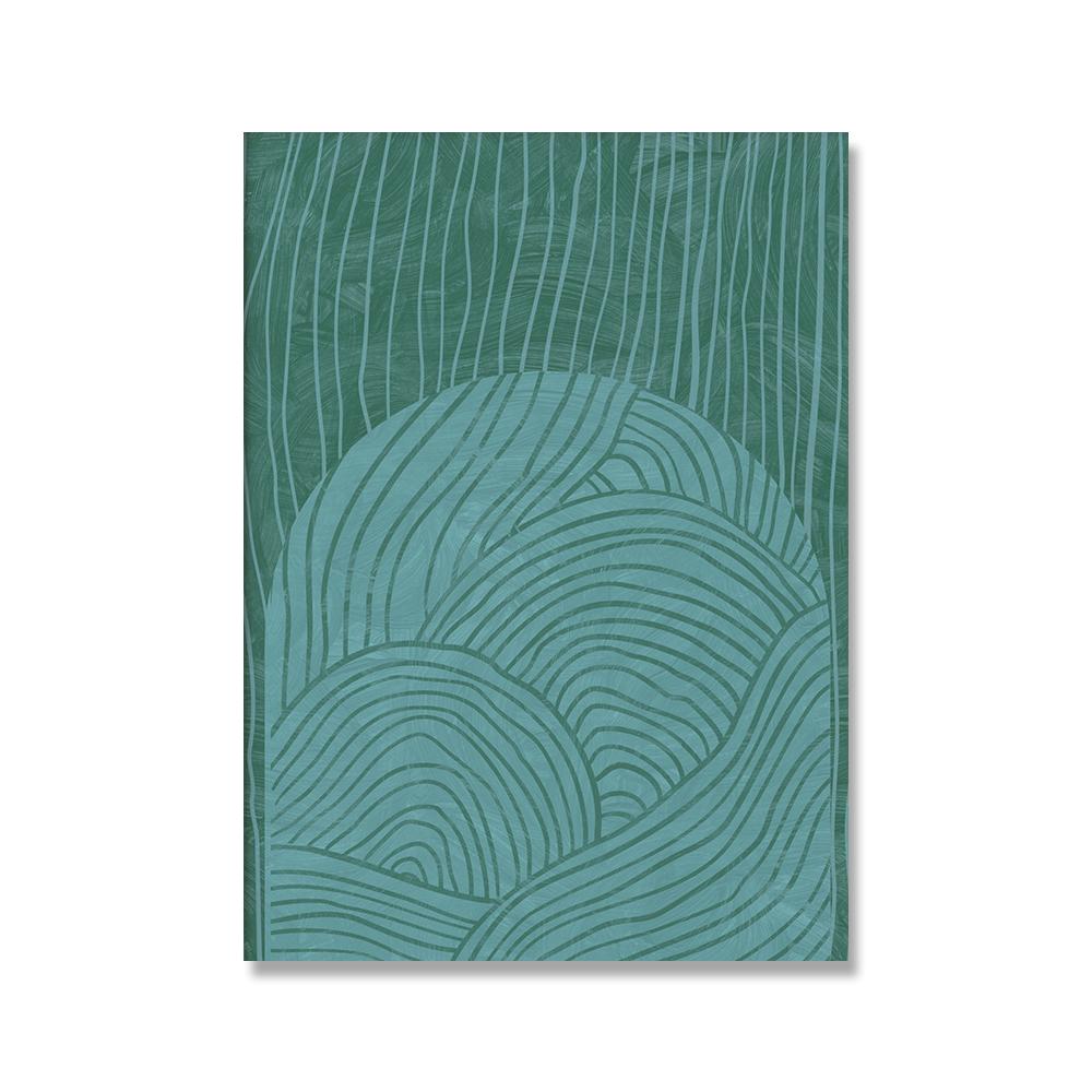 

Современная мода темно-зеленые геометрические линии абстрактный принт на холсте картина плакат настенная картина искусство гостиная интерьер домашний декор 21x30cm No Framed