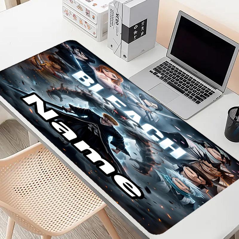Custom Name Personalized BLEACH Pattern Mousepad, Laptop PC Desk Mat, Decorative Desk Mat for Home Keyboard Pad Gift