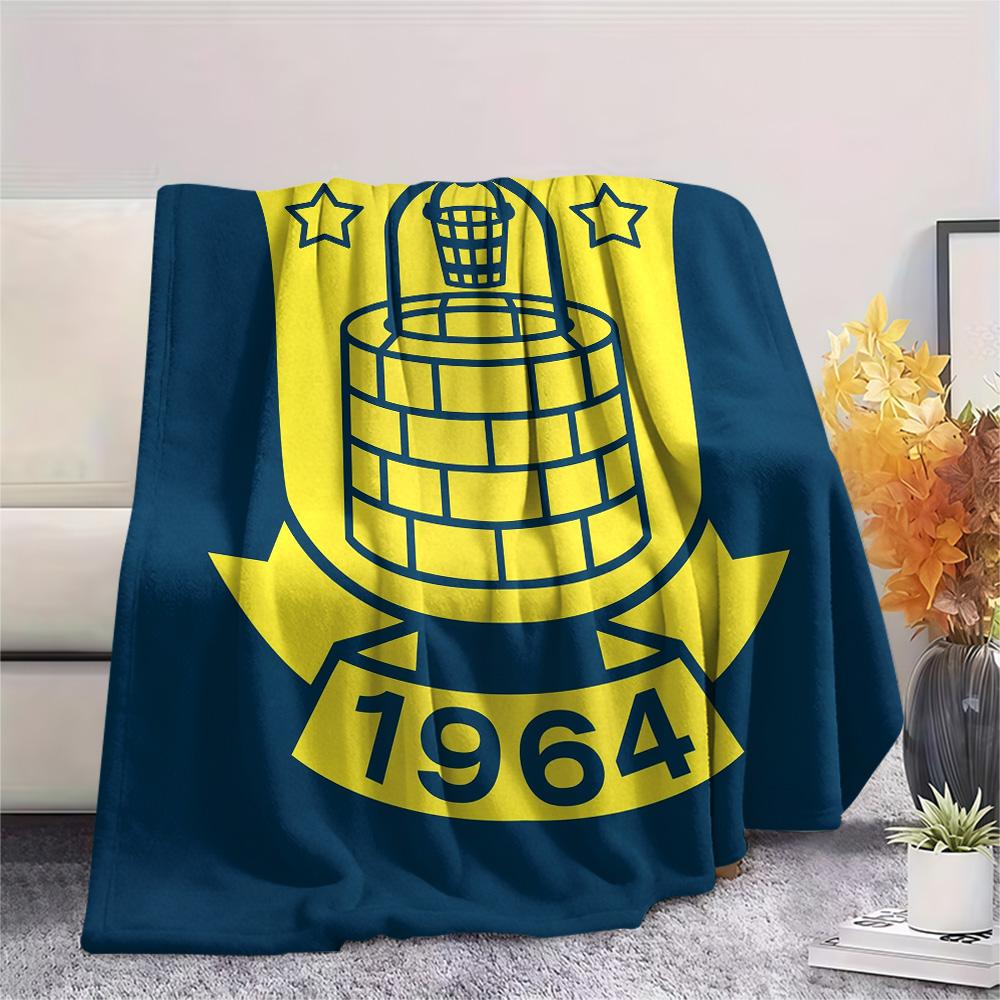 Brøndby IF  Print Flannel Blanket, High quality Comfortable for All Seasons, Home Decor, Warmth and Comfort