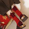 Big Red Mid-calf Wedding Socks for Men and Women, Symbolizing Wealth and Prosperity. Three-dimensional Creative New Year Socks with Text