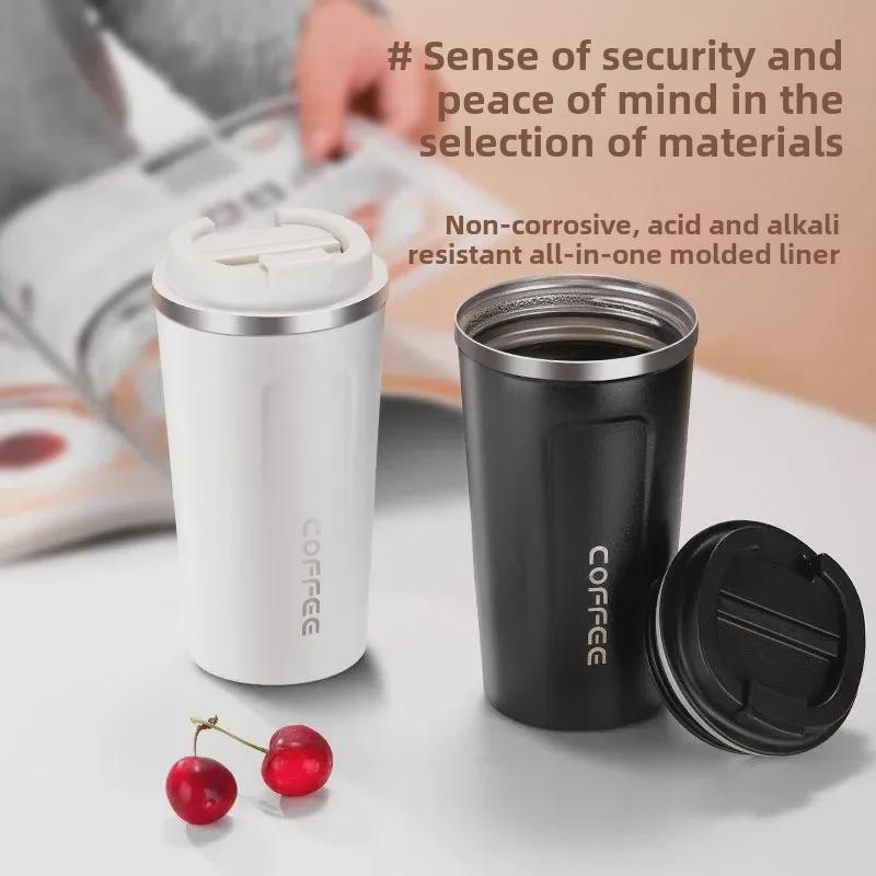 Portable Stainless Steel Insulated Coffee Cup for Men and Women - Elegant, High-Grade, Perfect for Office and Travel