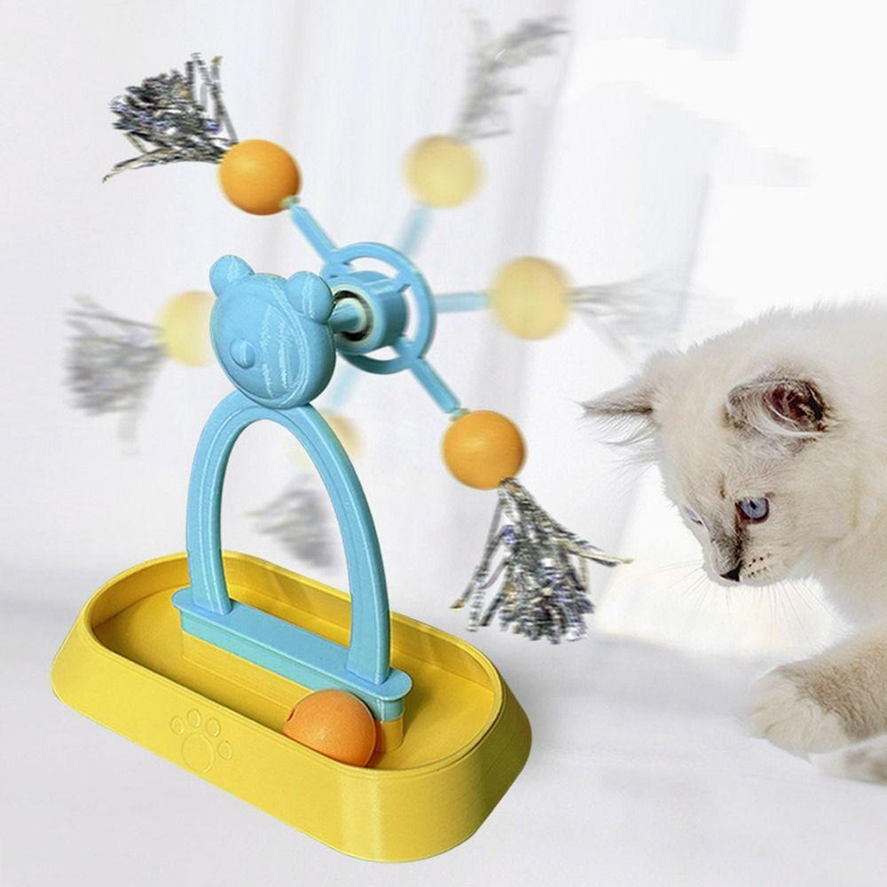 Scratch Resistant Cat Carousel Ball Toys Bite Resistant Cat Entertainment Toys  For Dogs Cats
