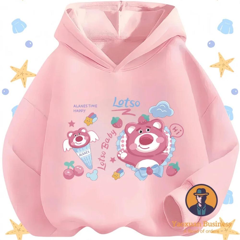 2025 New Arrival Lots-o'-Huggin' Bear Kids Boys Girls Hoodie Cute Cartoon Printed Windproof Warm Autumn Winter Stylish
