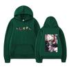 Autumn Winter Japanese Anime Hoodie Sweatshirt Print Letter Oversize Pullover Casual Fashion Street Long Sleeved Top