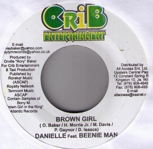 

7inch Record DANIELLE, BEENIE MAN - Brown Girl NONE Grib Entertainm Jamaica Reggae, Ska & Dub Used