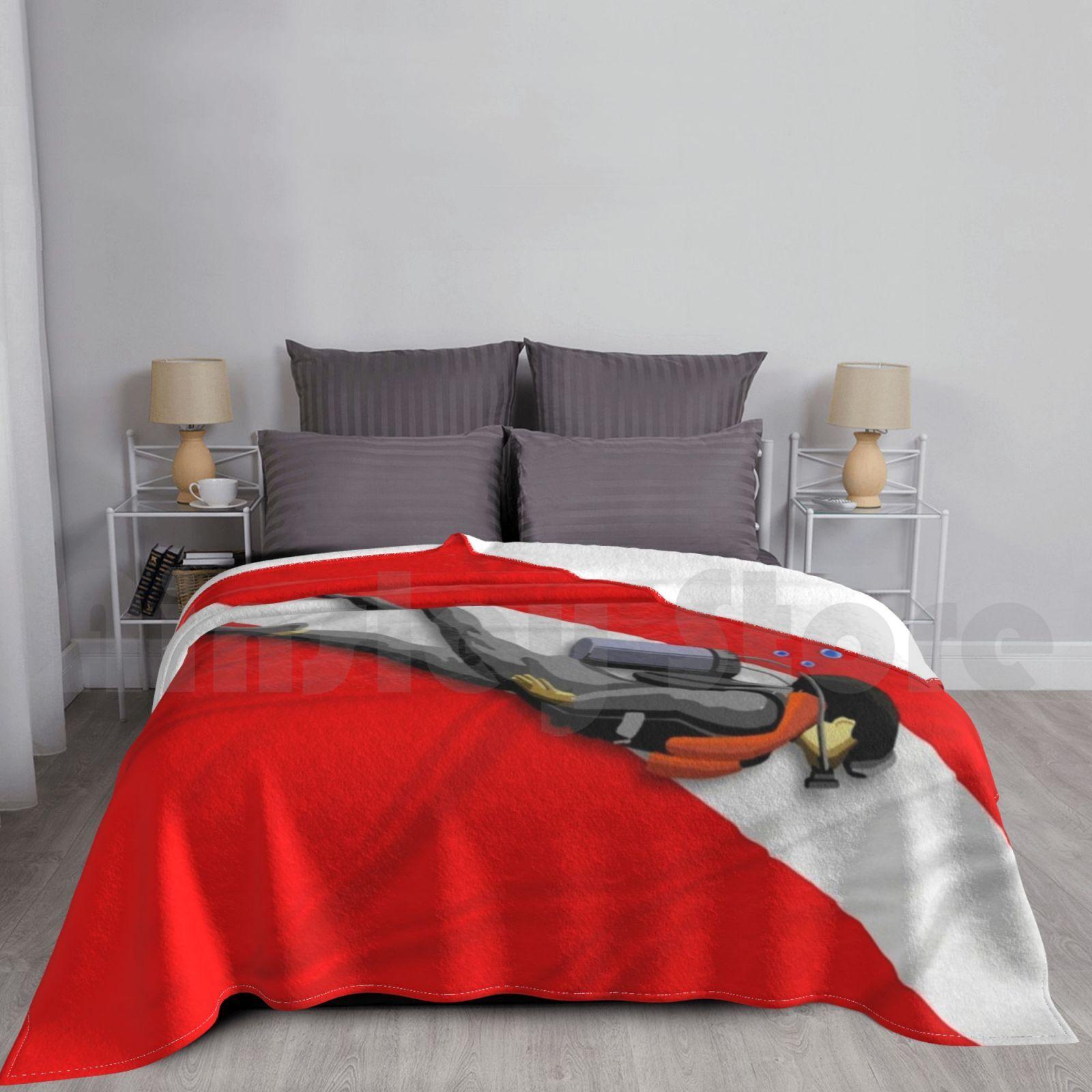 Dive Flag Blanket For Sofa Bed Travel Diver Scuba Snorkeling Dive Master Scuba Diver Dive Gear Diver Down Flag Size: 75*100cm, Weight: 230 GSM