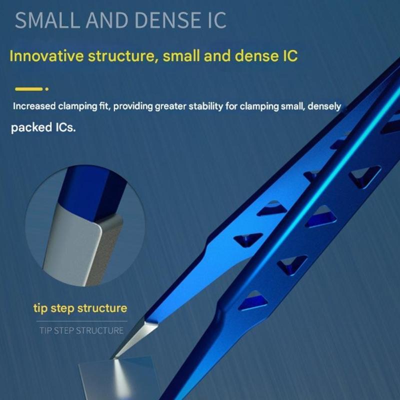 Stainless Steel Tweezers 2Pcs Set With Excellent Heat Dissipation Design For Electronics Repair And Precise Engineering Tasks