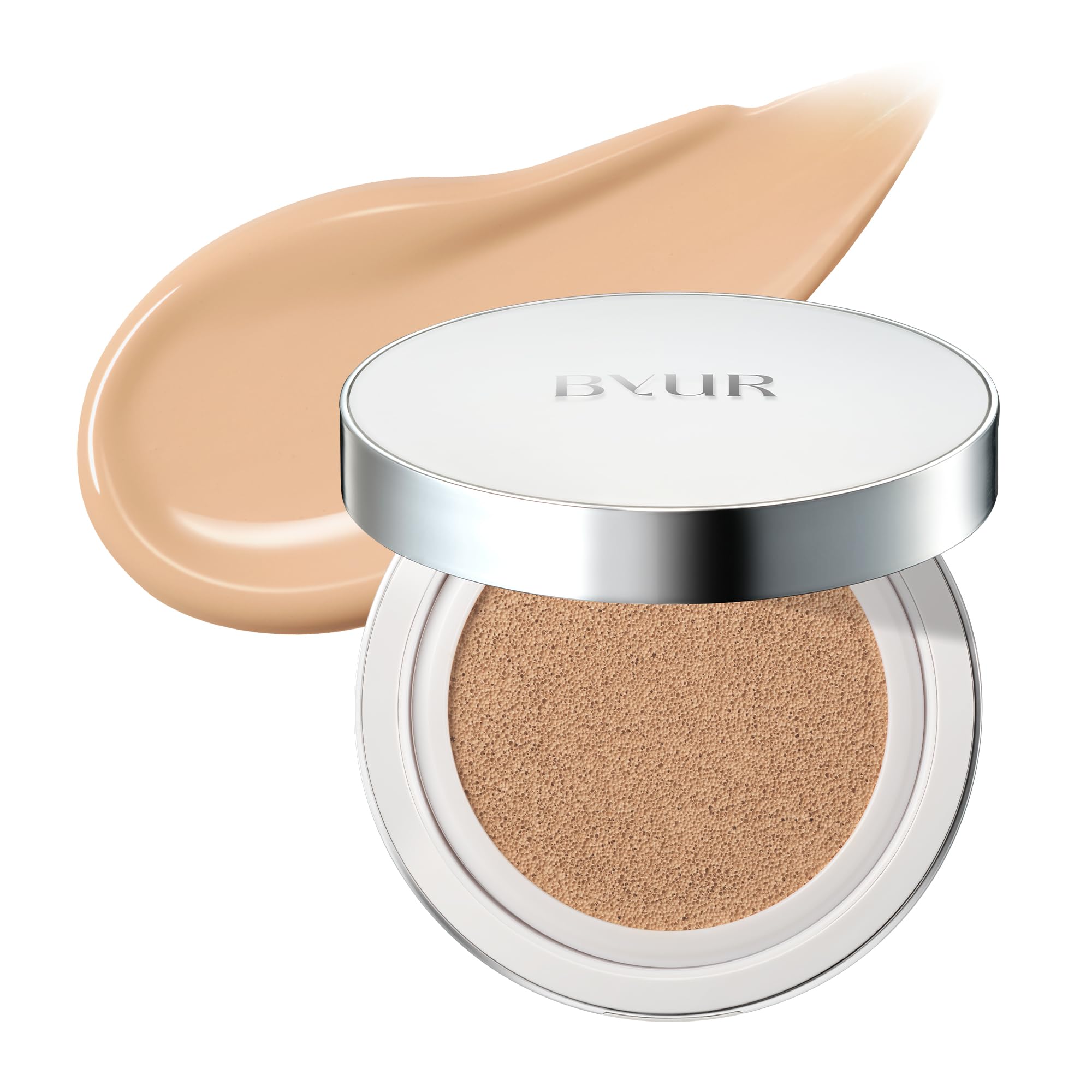 ByUR Full Cover Glow Cushion V2 Natural High Coverage Glowing Cushion Foundation for Radiant Pore 15g (#N21 Beige) - & Skin, Skincare, Minimization,