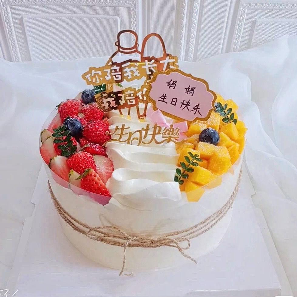Simulated Birthday Cake Model Crafts Fake Fruit Cake Mold Decoration Shop Window Sample Display Home Ornaments Photography Props