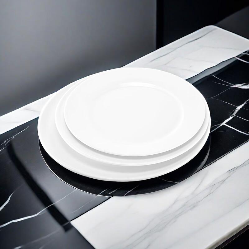 White Ceramic Flat Plates